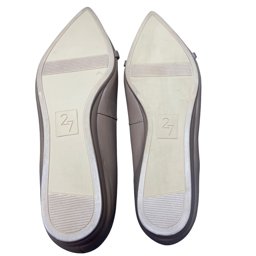 27 Edit Naturalizer Women Tan Pointed Toe Chain Link Leather Flats Size 8.5 - Picture 7 of 8